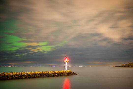 Seattle Washington Shilshole Bay At Night