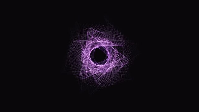 Hypnotic seamless loop of a glowing indigo enneagram sacred-geometry pattern breathing in radial symmetry with an elegant inner glow. Ideal for video overlay, yoga. 4K UHD.