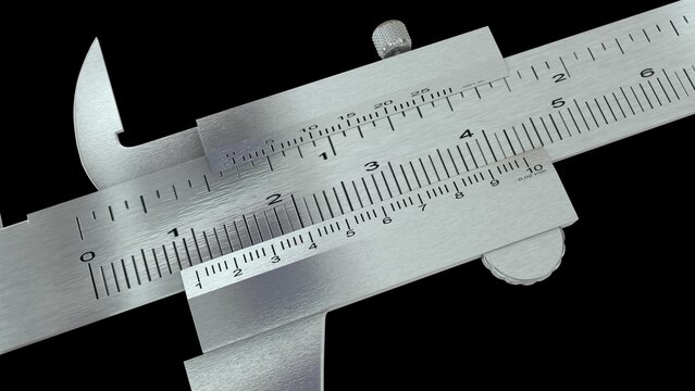 A Vernier caliper is a high-precision measuring instrument used to determine the exact distance, thickness, or diameter of an object. It can measure four types of dimensions: outside (e.g., thickness 
