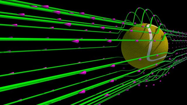 Ball air friction, known as aerodynamic drag, is a force that opposes the motion of a ball traveling through the air. It scales quadratically with the ball's speed, meaning a faster ball experiences 