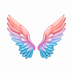 Fototapeta premium Colorful Angel Wings Illustration