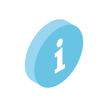 Information isometric icon.