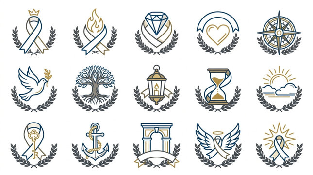 Collection of Emblematic Crest and Symbol Designs