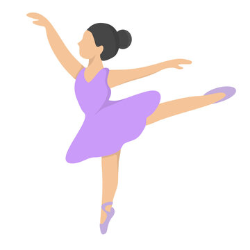 Ballerina performing a graceful dance illustration