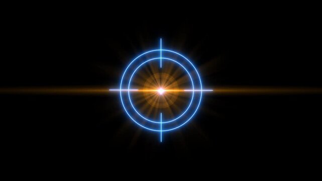 target sign effect on black background.HUD Square searching target elements on isolated black background. Target searching scope and scanning element theme.4k motion graphics video animation