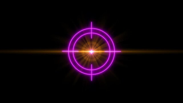 target sign effect on black background.HUD Square searching target elements on isolated black background. Target searching scope and scanning element theme.4k motion graphics video animation