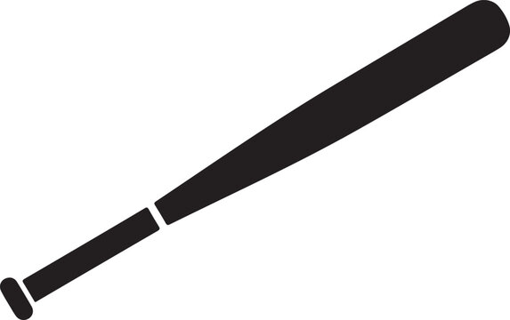 Baseball bat with handle and knob isolated on transparent background