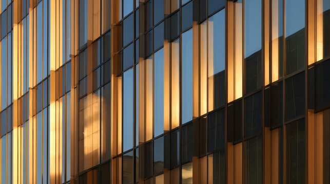 Sunlight reflects on building glass
