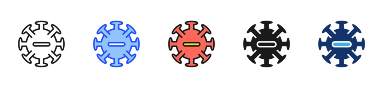 Virus Neutralize Icon Collection With Multiple Styles