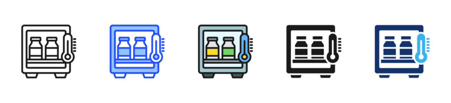 Temperature Control Icon Collection With Multiple Styles