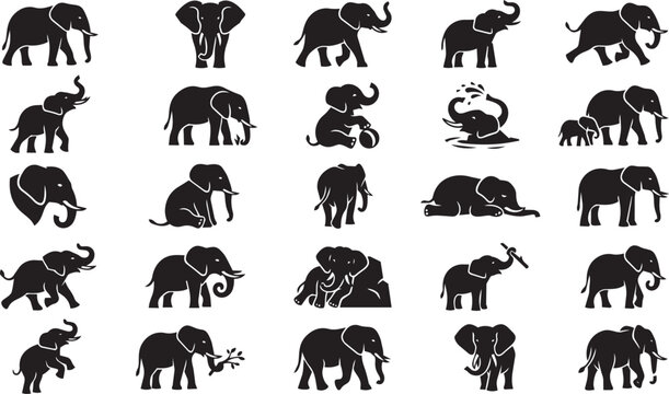 elephant icon sheet