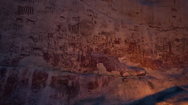 Pictograms of Cerro Azul. Rock paintings of Guaviare.