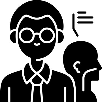 Glyph Solid Otolaryngologist Icon