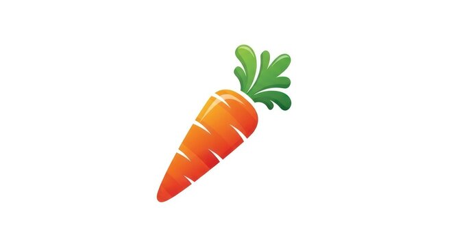 Fresh orange carrot vegetable illustration.