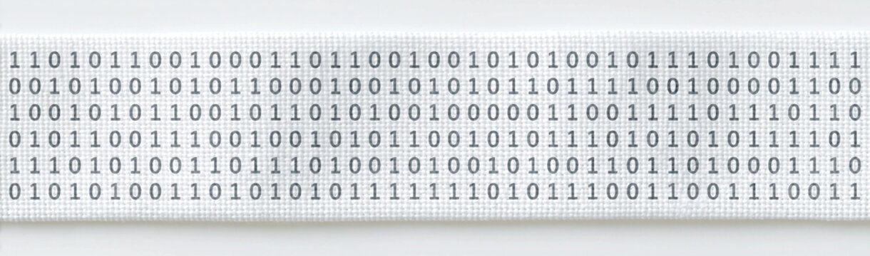 Binary Code Data Stream: A close-up view of a continuous stream of binary code, representing digital information flowing seamlessly.