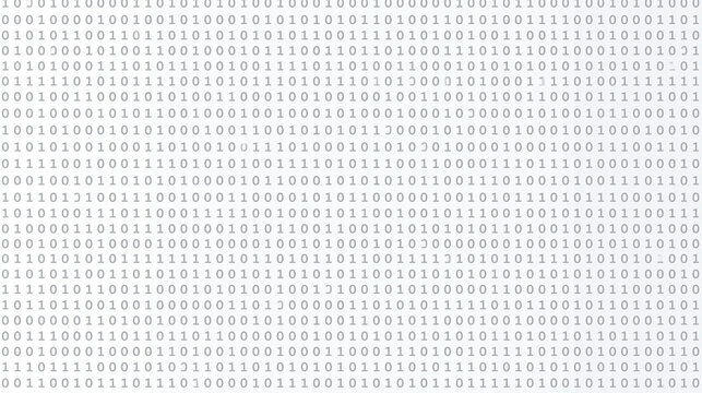 Binary Code Texture: A clean and modern background composed entirely of repeating binary code, perfect for technology and data-related themes.