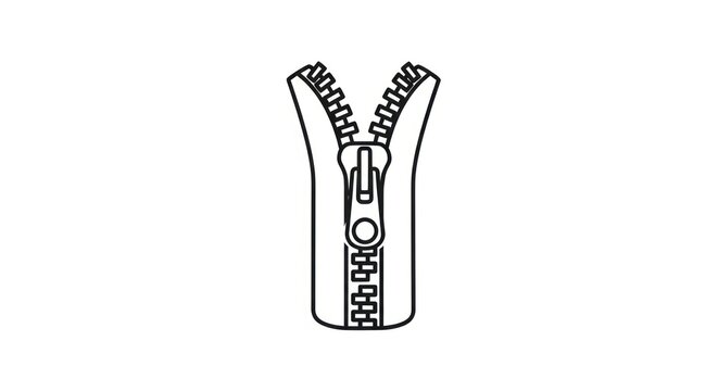 Zipper closure detail illustration.