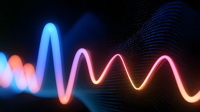 Sleek digital data graph illuminated by cool neon blue light on a dark background conveying a sophisticated and futuristic atmosphere