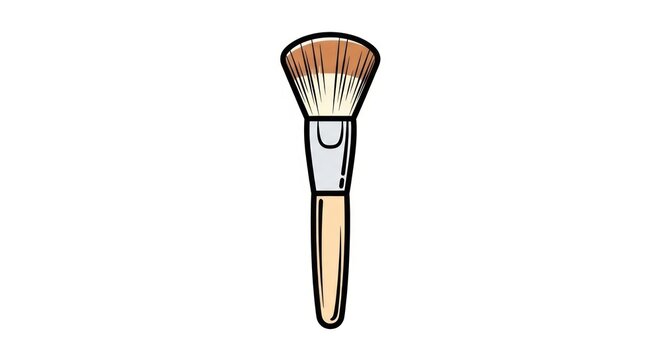 Colorful illustration of paint brush.
