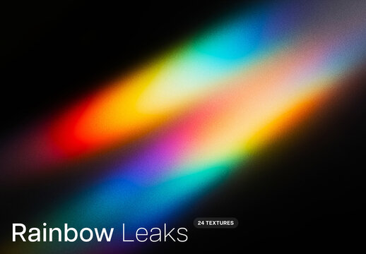 Rainbow Leaks Textures &ndash; Abstract Background Pack for Design & Print (PSD)