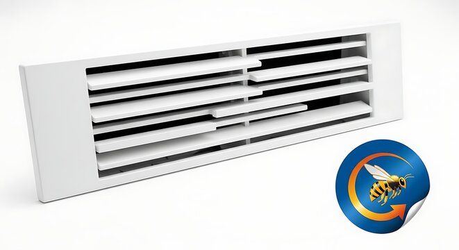 White linear diffuser air vent for hvac systems with adjustable blades