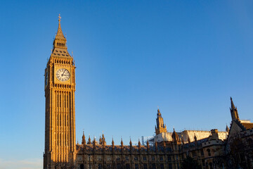 Obraz premium Big Ben and Palace of Westminster at Sunset in London