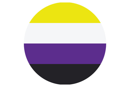  Flag of Nonbinary Pride. LGBT sign. Identity flag of Sexual minorities.
Non binary flag pride vector illustration. Each colour stripe represents a different part of the non-binary group.
