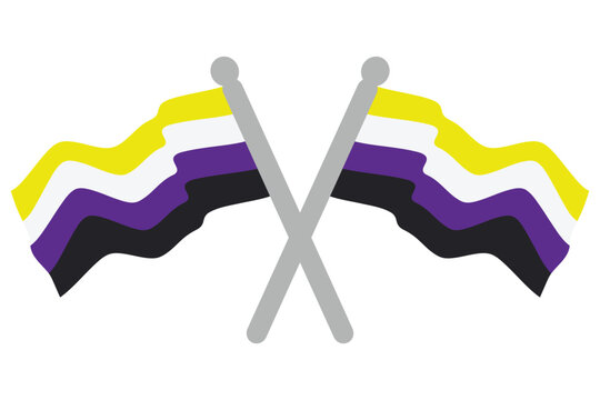  Flag of Nonbinary Pride. LGBT sign. Identity flag of Sexual minorities.
Non binary flag pride vector illustration. Each colour stripe represents a different part of the non-binary group.