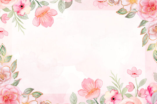 Pink Simple Flowers Linktree Background - 1