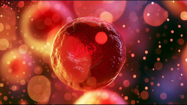 Red blood cells move through the bloodstream showcasing their functions in transporting oxygen and nutrients in a dynamic environment.