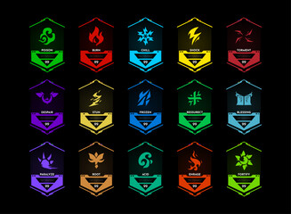 Futuristic Status Effect Card Pack with Sci Fi RPG Ability Icons and Neon Game UI Assets © didik