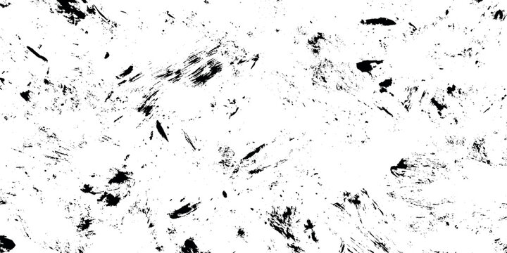 Black grunge texture with smudges and scratches on white background for design and artistic projects
