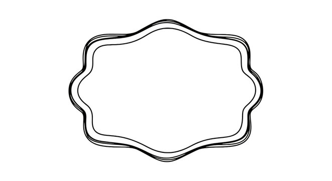 Decorative wavy frame border for elegant text placement