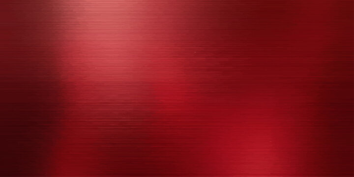 Brushed Red Metal Surface: A close-up view of a brushed red metal surface, exhibiting a subtle texture and reflecting light with a deep, rich sheen.