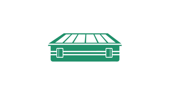 Green Dumpster Icon Illustration Graphic Design.