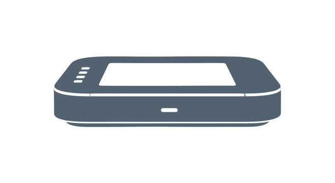 Dark Blue Portable GPS Device Illustration.