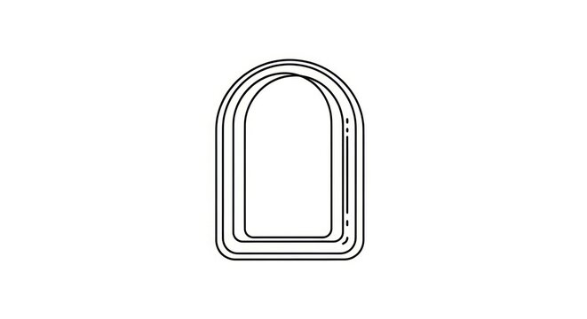 Architectural door frame outline icon.