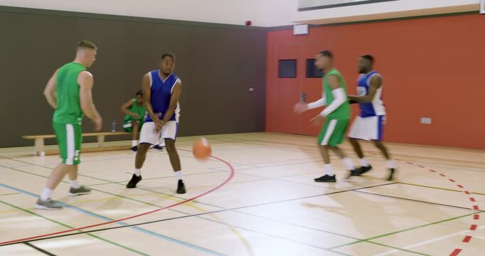 After screen player driving to hoop shooting, missing as defenders celebrating