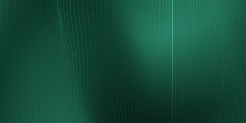 Fototapeta premium Abstract Green Wavy Lines Background With, minimalist Gradient Texture and Modern Digital Wave, Pattern geometric.