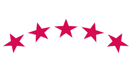 Obraz premium Five Star Rating Arc Icon Design Isolated on Transparent Background