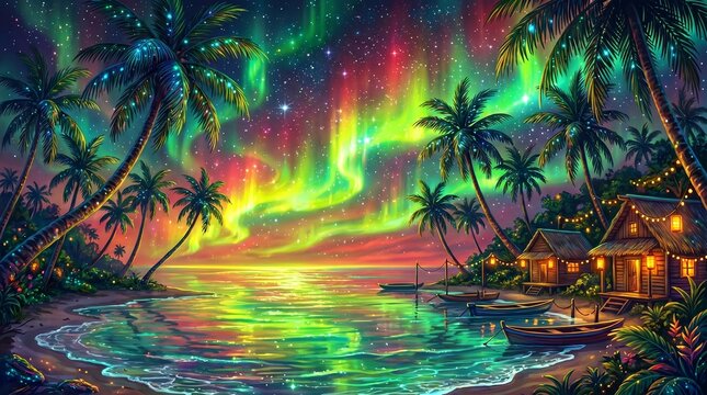 Green, yellow, and red textured background sets a lively, reggae-infused mood