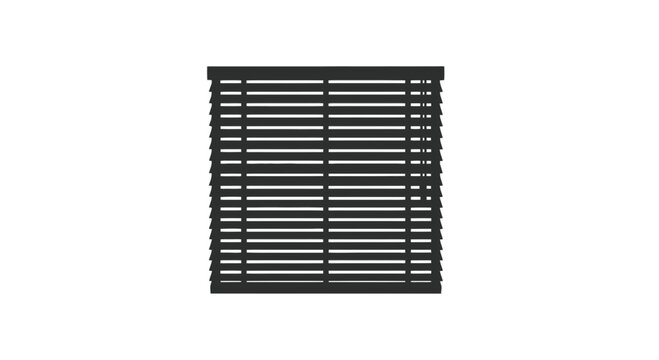 Black Metal Ventilation Grille or Louver.
