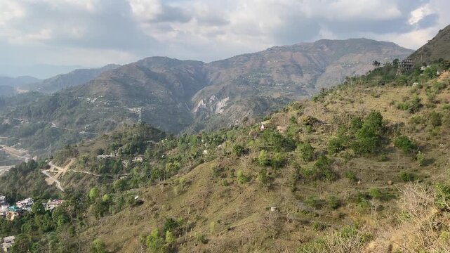 Panaromic view of mountains situated at Mandi Distt Near IIT Kamand himachal pradesh india