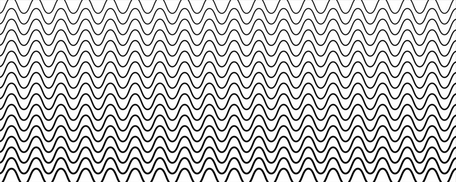 Water waves. Set of wavy zigzag lines. Wave thin line background. Vector zigzag and wavy  horizontal underline. Vector illustration