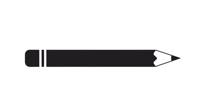 Black Pencil with White Tip and Band.