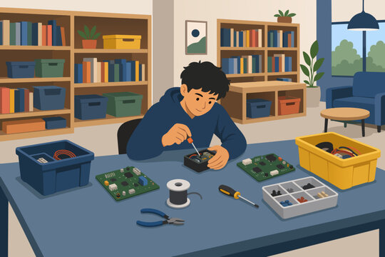 Library Makerspace Electronics Table