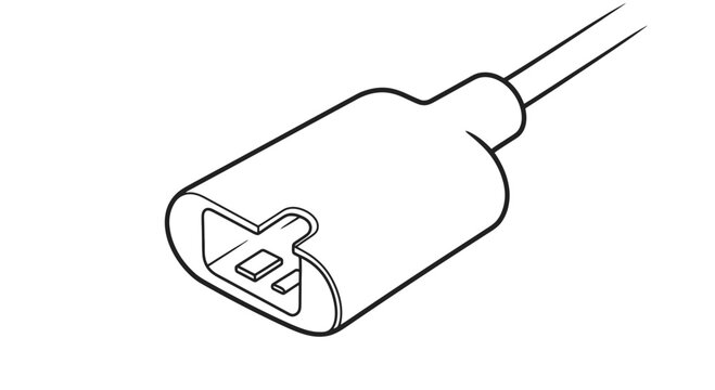 USB Type C Connector Cable End.