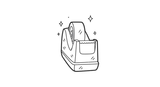 Simple Line Drawing of a Pager.