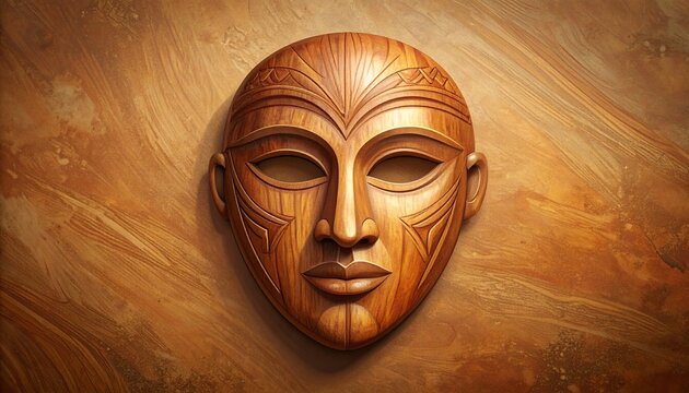 Ancient Egyptian pharaoh golden death mask close up.