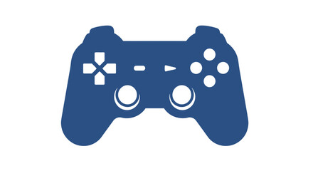 Blue Game Controller Icon Isolated. © Acuba